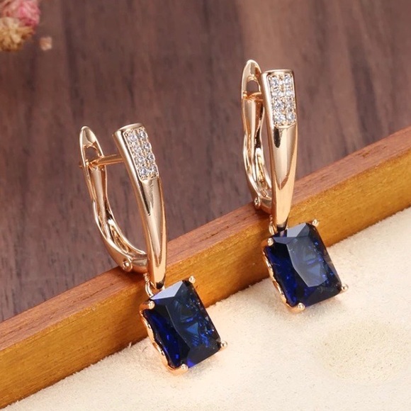 NEW 585 ROSE GOLD DANGLE EARRINGS - Picture 6 of 7